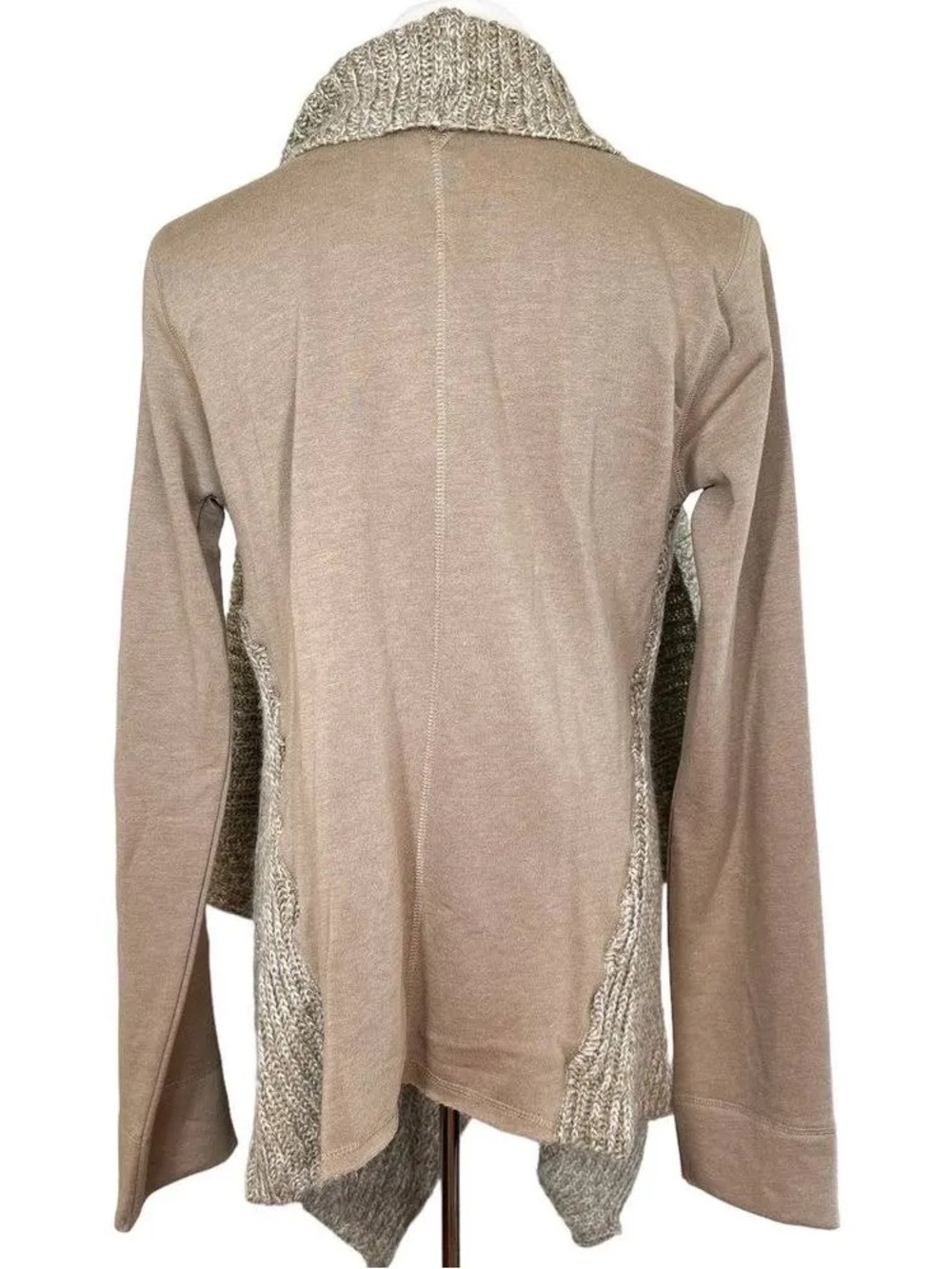 Prana Dark Khaki organic cotton and wool blend demure cardigan NWT - Picture 2 of 15